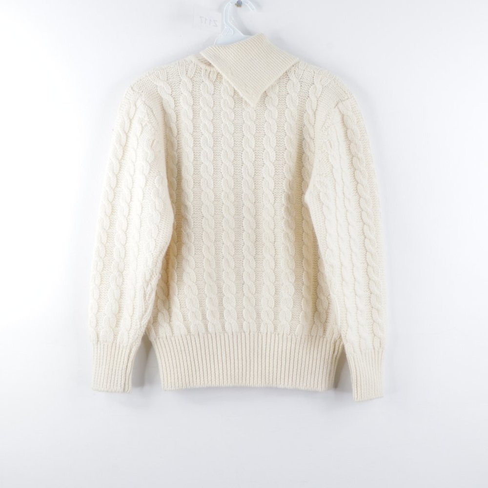 Vintage Wool Chunky Knit Asymmetrical Sweater - Picture 6 of 8